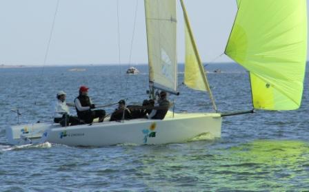 4Energia EST 573 - Jaak Jõgi, Indrek Lepp, Andrus Kaalep, Kalle Kiigske Soome-Eesti 2012. aasta 1. seeriavõistlusel Espoos (Foto: Piret Salmistu)