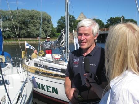 Tarantella II kapten Leif Ramm-Schmidt andmas intervjuud enne esimest etappi Honda Baltic Offshore Week'il